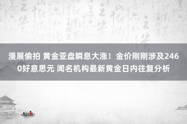 漫展偷拍 黄金亚盘瞬息大涨！金价刚刚涉及2460好意思元 闻名机构最新黄金日内往复分析