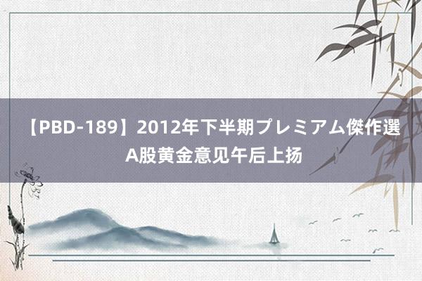 【PBD-189】2012年下半期プレミアム傑作選 A股黄金意见午后上扬