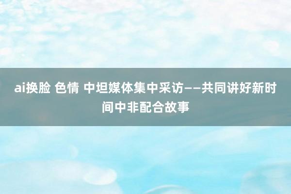 ai换脸 色情 中坦媒体集中采访——共同讲好新时间中非配合故事